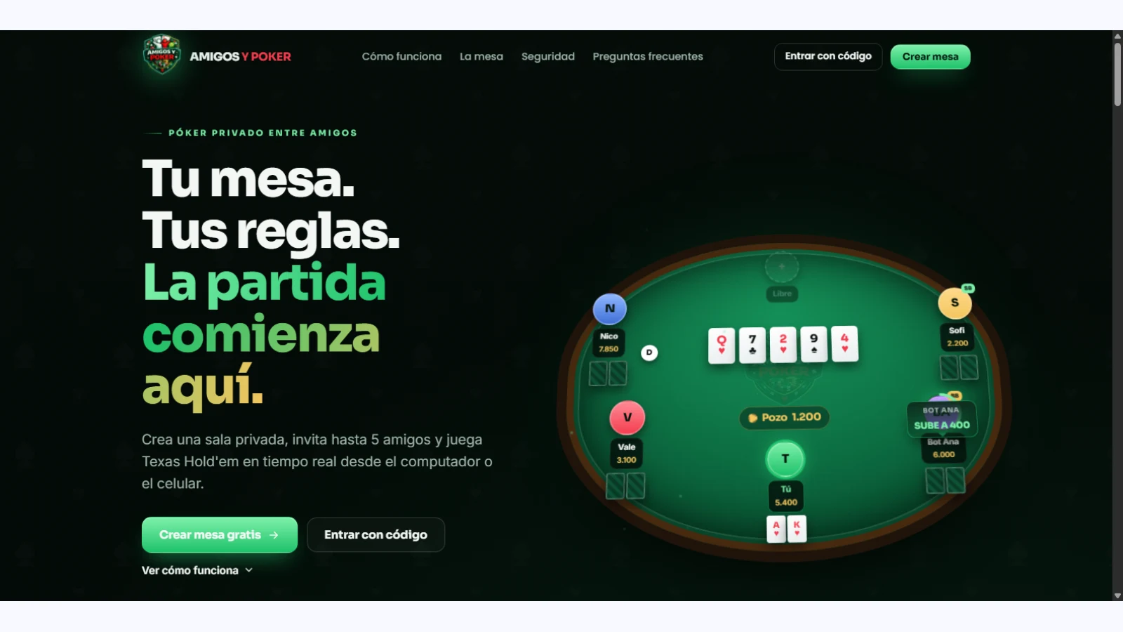 Amigos y Poker — proyecto desarrollado por PixaWeb