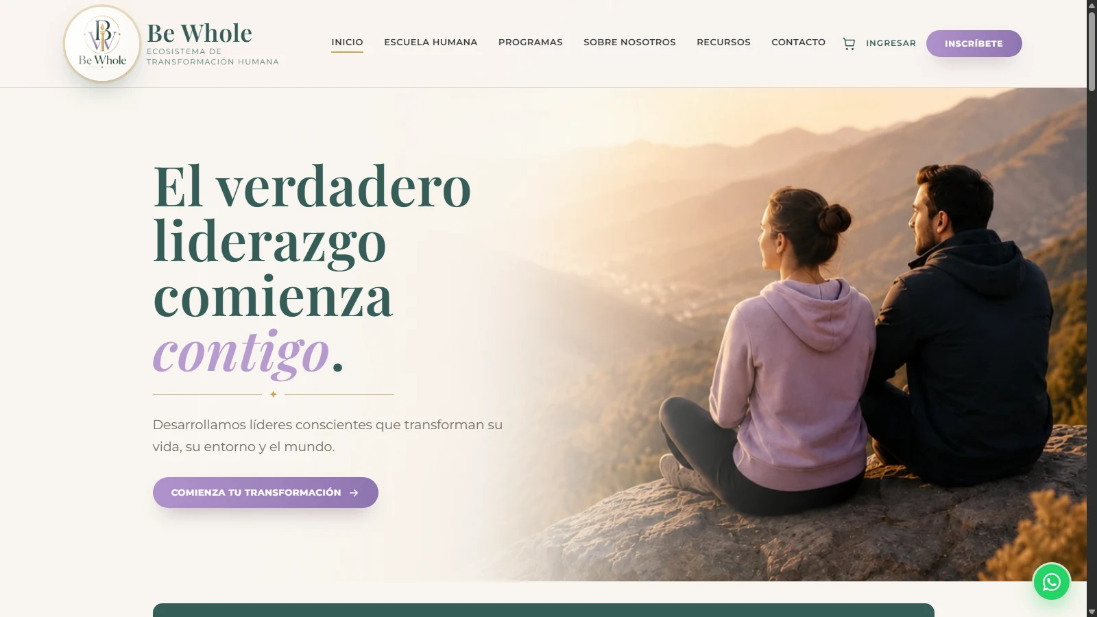 Be Whole — proyecto desarrollado por PixaWeb