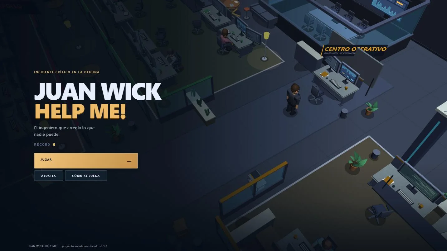 Juan Wick: Help Me! — captura del proyecto desarrollado por PixaWeb